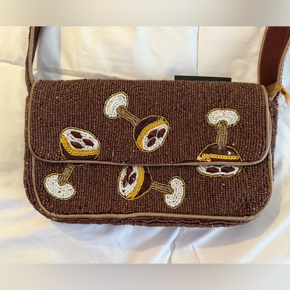 Viral Espresso Martini Beaded Brown Crossbody Bag! New with tags!